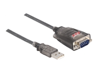 Bild von DELOCK Adapter USB 2.0 Typ-A zu 1 x Seriell RS-232 D-Sub 9 Pin Stecker mit Muttern mit 3 x LED 3m