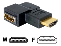 Bild von DELOCK Adapter HDMI Stecker > HDMI Buchse 90 Grad rechts