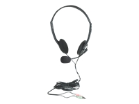 Bild von MANHATTAN Headset Stereo Eco Geringes Gewicht mit verstellbarem Kopfbuegel Mikrofon und integrierter Lautstaerkenkontrolle