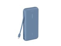 BELKIN 20k PD30w Integrated USB-C Cable Power Bank Blue