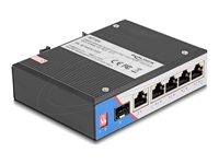 Bild von DELOCK Industrie Gigabit Ethernet Switch 4 Port PoE 1 Port RJ45 1 Port SFP fur Hutschiene