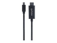 Bild von MANHATTAN 4K60Hz Mini-DisplayPort auf HDMI-Kabel Mini-DisplayPort-Stecker auf HDMI-Stecker 1,8m schwarz