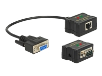 Bild von DELOCK Extender RS-232 DB9 Buchse RJ45 Buchse zu RS-232 DB9 Stecker RJ45 Buchse ESD Schutz 1200 m Reichweite