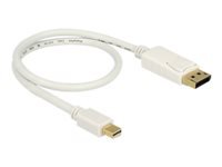 Bild von DELOCK Kabel mini DisplayPort 1.2 Stecker > DisplayPort Stecker 0,5 m weiss 4K