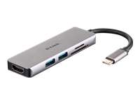 Bild von D-LINK DUB-M530 USB-C 5-Port USB 3.0 Hub mit HDMI und SD & microSD Card Reader