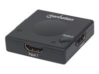 Bild von MANHATTAN 1080p 2-Port HDMI-Switch schwarz automatisch u manuell umschaltbar Einfacher Anschluss u Wechsel zwischen 2HD-Videoquellen