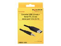 Bild von DELOCK Adapterkabel USB > Seriell-TTL Stecker 3,5 mm 3 Pin Klinke 1,8m (3,3 V)