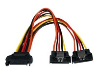 Bild von STARTECH.COM SATA Y-Strom-Adapterkabel mit Verriegelungs Clip 15cm - S-ATA Y Splitter Stromkabel St/Bu - Serial ATA 15pin Y-Adapter