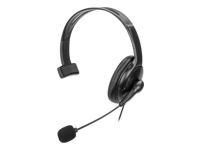 Bild von MANHATTAN Mono USB-Headset mit reversiblem Mikrofon Over-Ear links oder rechts tragbar USB-A-Stecker Kabel 2m Lautstärkeregelung