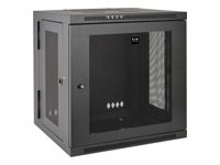 EATON TRIPPLITE 12U Wall Mount Rack Enclosure Server Cabinet Hinged Doors/Sides Rack cabinet wall mountable, Black 12U 19