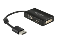 Bild von DELOCK Adapterkabel DisplayPort Stecker > 1 x VGA + 1 x HDMI + 1 x DVI 24+1 schwarz