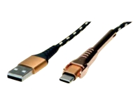 Bild von ROLINE GOLD USB 2.0 Sync- & Ladekabel Typ A - C ST/ST mit Smartphone Stützfunktion 1m