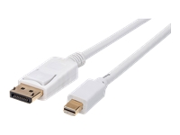 Bild von TECHLY Mini-DisplayPort Thunderbolt Anschlusskabel auf DisplayPort weiss Stecker/Stecker Laenge 2m