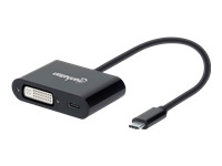 Bild von MANHATTAN USB-C auf DVI-Konverter mit Power Delivery-Ladeport 1920x120060Hz-Aufloesung PD-Port mit bis zu 60W 3 A/20V schwarz