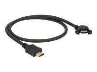 Bild von DELOCK Kabel HDMI-A Stecker > HDMI-A Buchse zum Einbau 110 gewinkelt 4K 30 Hz 0,5 m