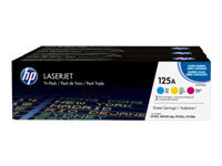 Bild von HP 125A Original Toner cyan, magenta und gelb Standardkapazität 3 x 1.400 Seiten 3er-Pack