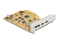 Bild von DELOCK PCI Express x4 Karte zu 1 x extern USB Type-C 10 Gbps Buchse + 1 x extern USB Type-C 10 Gbps DP Alt Mode Buchse