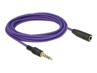 Bild von DELOCK Verlängerungskabel Audio Klinke 3,5 mm Stecker / Buchse iPhone 4 Pin 3 m violett