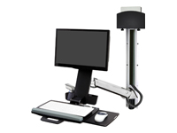 ERGOTRON StyleView Sit-Stand Combo System with Small Black CPU Holder up to 24inch Screen