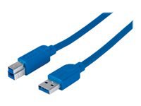 Bild von MANHATTAN SuperSpeed USB 3.0 Anschlusskabel 2m blau USB 3.0 Standard-A-Stecker auf USB 3.0 Standard-B-Stecker