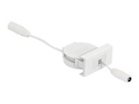 Bild von DELOCK Easy 45 Modul Power Ausrollkabel DC 5 5x2 1mm Buchse/Buchse weiss