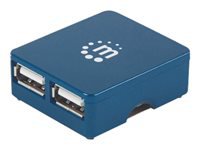 Bild von MANHATTAN Hi-Speed USB 2.0 Micro Hub 4 Steckplaetze Stromversorgung ueber USB Ueberspannungsschutz Hotswap-faehig