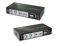 Bild von LINDY Cat.5 KVM Extender Combo 300 mit KVM Switches. USB-PS/2 und VGA bis 300m bei 1920x1200 mit Skew Comp.