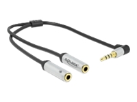 Bild von DELOCK Headset Adapter 1 x 3,5mm 4 Pin Klinkenstecker zu 2 x 3,5mm 3 Pin Klinkenbuchse CTIA