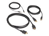 Bild von EATON TRIPPLITE HDMI KVM Cable Kit - 4K HDMI USB 2.0 3,5mm Audio M/M Black 6 ft. 1,83m