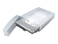 Bild von ICY BOX IB-AC602a HDD Schutzbox fuer 8,9cm 3,5Zoll HDDs stapelbar gepolstert Kunststoff transparent