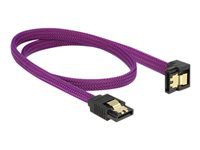 Bild von DELOCK SATA 6 Gb/s Kabel gerade auf unten gewinkelt 50cm violett