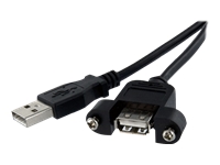 Bild von STARTECH.COM 60cm USB A Blendenmontage Kabel Bu/St - USB Verlängerungskabel - Einbaubuchsen Kabel Verlängerung