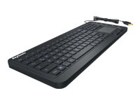 Bild von KEYSONIC KSK-6231 Tastatur INEL Silikon-Tastatur universell staub und wasserdicht Full-Size Touchpad mit Beleuchtung schwarz (DE)