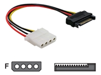 Bild von DELOCK Adapter Power SATA 15P/St -> 4P/Bu  12cm