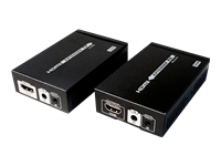 Bild von TECHLY HDMI Extender HDBaseT uebertraegt und verlaengert 4Kx2K Signale auf bis zu 100 Meter aus Metall schwarz