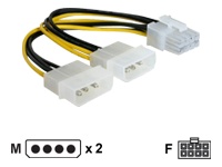 Bild von DELOCK Kabel PCI Express Stromvers.2x 13.3cm 5.25Z 1x8pol