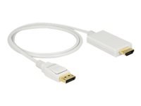 Bild von DELOCK Kabel Displayport 1.2 Stecker > High Speed HDMI-A Stecker Passiv 4K 1 m weiss