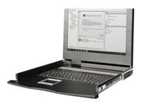 Bild von DIGITUS Modulare Konsole mit 48,3cm 19Zoll TFT 16 Port KVM & Touchpad IT Tastatur RAL 9005 - schwarz