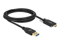 Bild von DELOCK SuperSpeed USB USB 3.2 Gen 1 Kabel Typ-A Stecker zu USB Type-C Stecker mit Schrauben seitlich 2 m