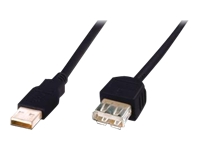 Bild von ASSMANN USB2.0 Verlaengerungskabel 1,8m USB A/M zu A/F bulk schwarz