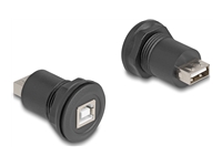 Bild von DELOCK USB 2.0 Typ-B zu USB 2.0 Typ-A Einbaubuchse schwarz