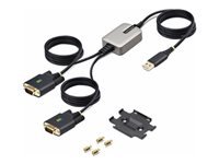 Bild von STARTECH.COM 4m 2-Port USB auf Seriell Adapter COM-Retention FTDI USB-A zu DB9 RS232 Kabel Wechselbare Schrauben/Muttern