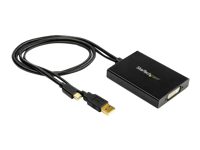 Bild von STARTECH.COM Mini DisplayPort auf Dual-Link-DVI-Adapter - Stromversorgung über USB - Aktiv - Schwarz - MDP2DVID2