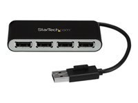 Bild von STARTECH.COM Mobiler 4-Port-USB 2.0-Hub mit integriertem Kabel - Kompakter Mini USB Hub
