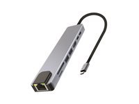 TNB iClick - Hub USB-C 8 en 1 - en aluminium