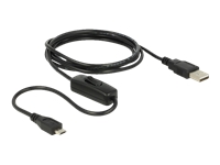 Bild von DELOCK Ladekabel USB 2.0 Typ-A Stecker > USB 2.0 Micro-B Stecker mit Schalter für Raspberry Pi 1,5 m