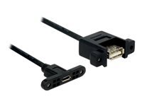 Bild von DELOCK Kabel USB 2.0 micro-B Buchse zum Einbau > USB 2.0 A Buchse zum Einbau 1 m