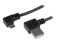 Bild von STARTECH.COM Micro USB Kabel mit rechts gewinkelten Anschlüssen - Stecker/Stecker - 2m - USB A zu Micro B Anschlusskabel