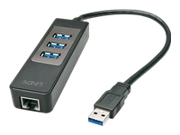 Bild von LINDY USB 3.1 Hub/Gigabit Ethernet Adapter bis zu 5Gbitps