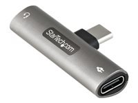 Bild von STARTECH.COM USB-C Audio und Ladeadapter - USB-C Audio Adapter - 3,5mm TRRS-Kopfhörer Adapter und 60W PD Passthrough-Ladegerät